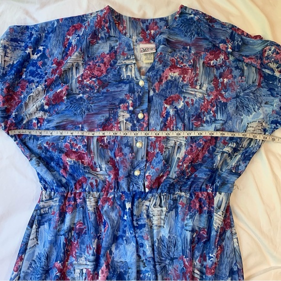 Haband for Her Vintage Summer Short Sleeve Dress Pearl Buttons size 24W.  M1 - Picture 12 of 12